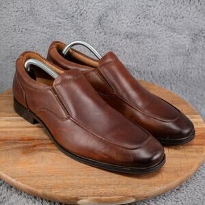 VIONIC Sullivan Mens Loafers Brown Leather Slip On Driving Shoes Size 10.5